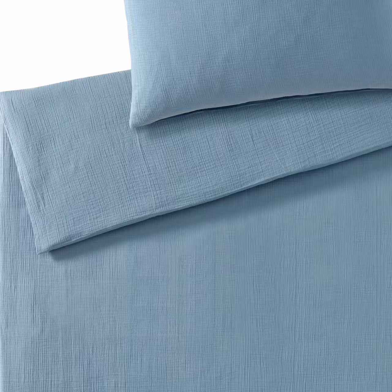 Bettwäschegarnitur Smooth rauchblau Draufsicht