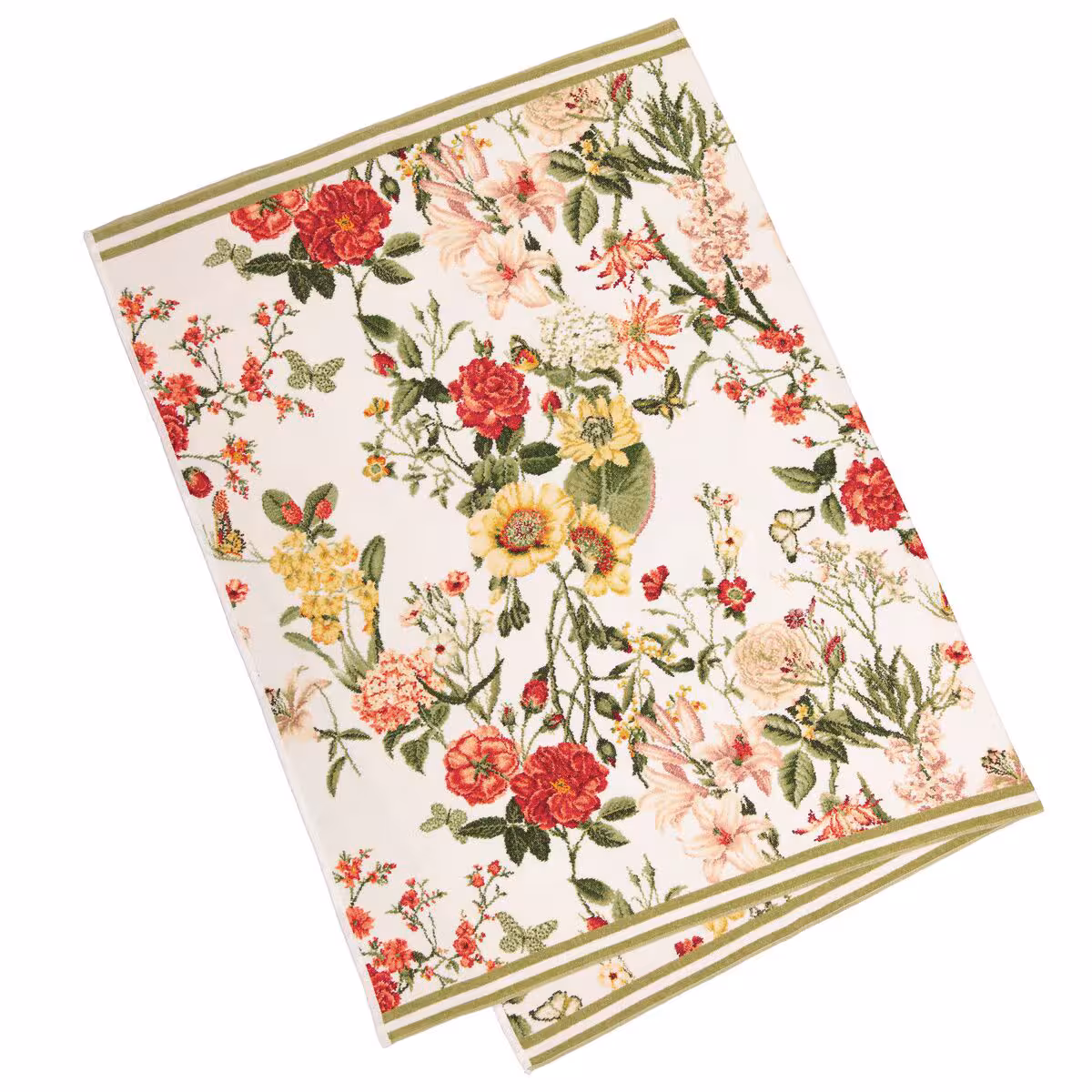 Blumenmuster, Teppich, Florales Muster, Küchen-/Badehandtuch, Textilgewebe, 