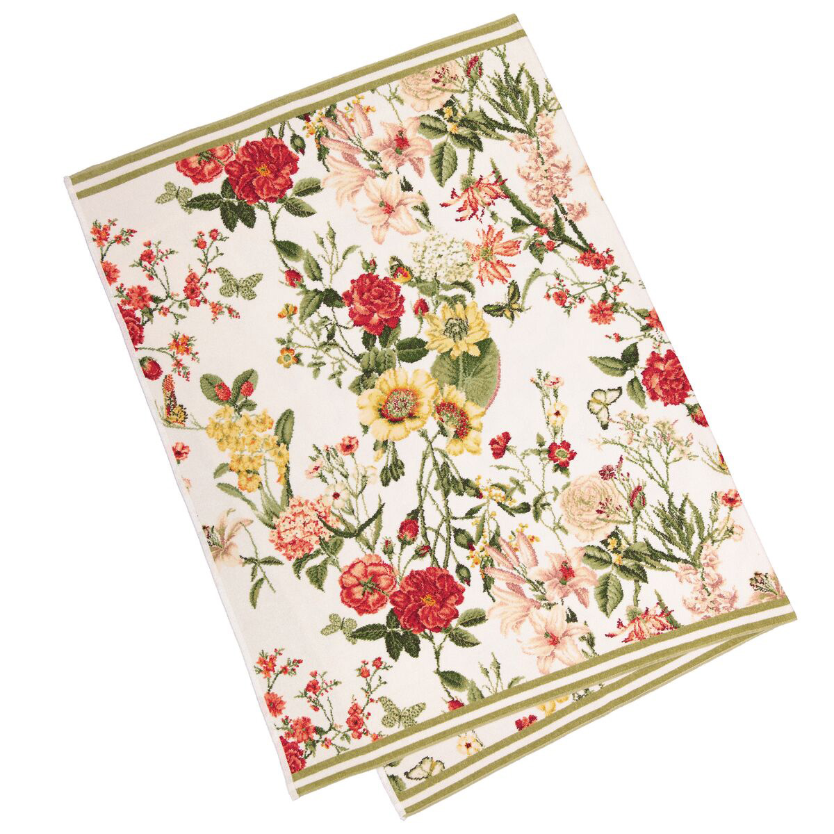 Blumenmuster, Teppich, Florales Muster, Küchen-/Badehandtuch, Textilgewebe, 