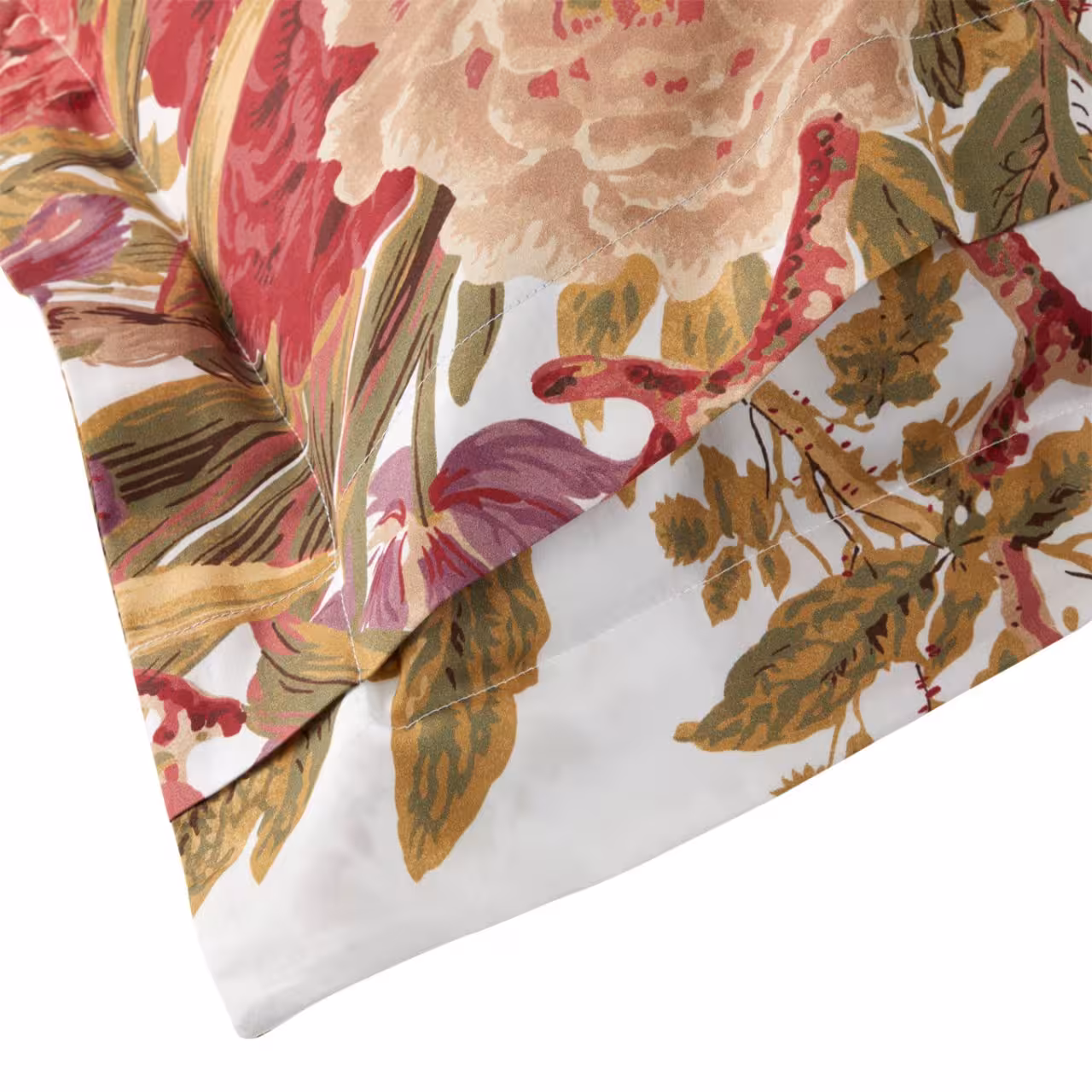 Floral pattern, Shirt fabric, Cotton blend, Multicolor, Leaves motif, 