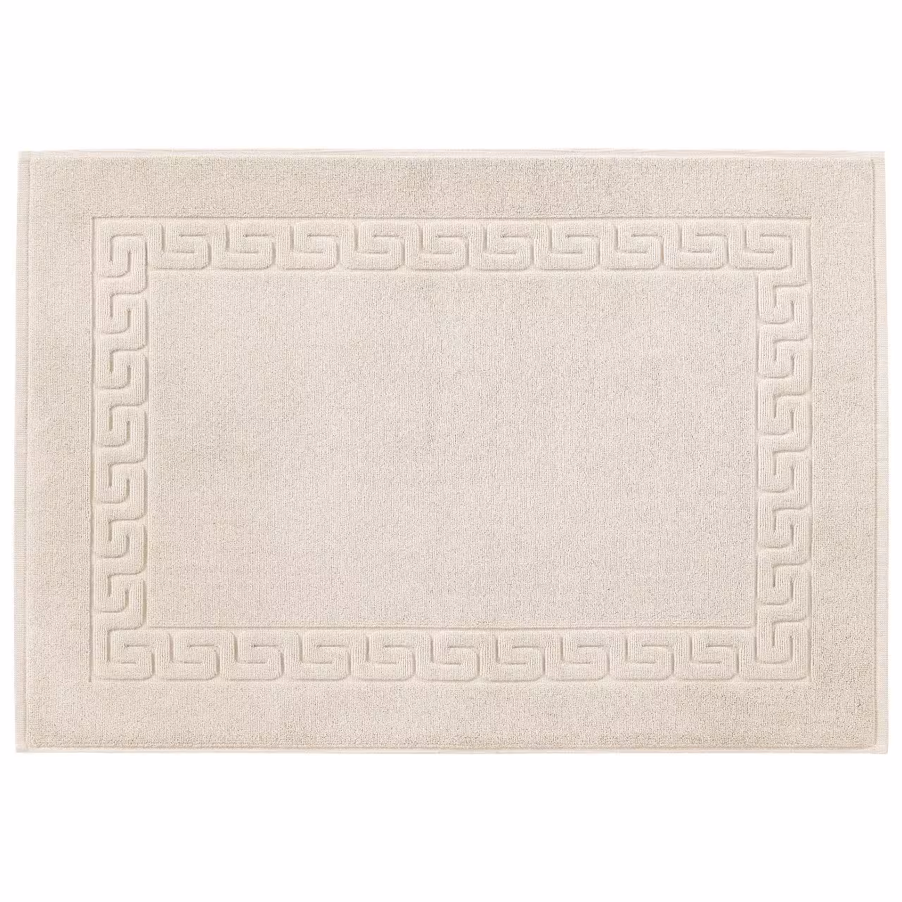 Duschvorleger sandfarben mit Borte