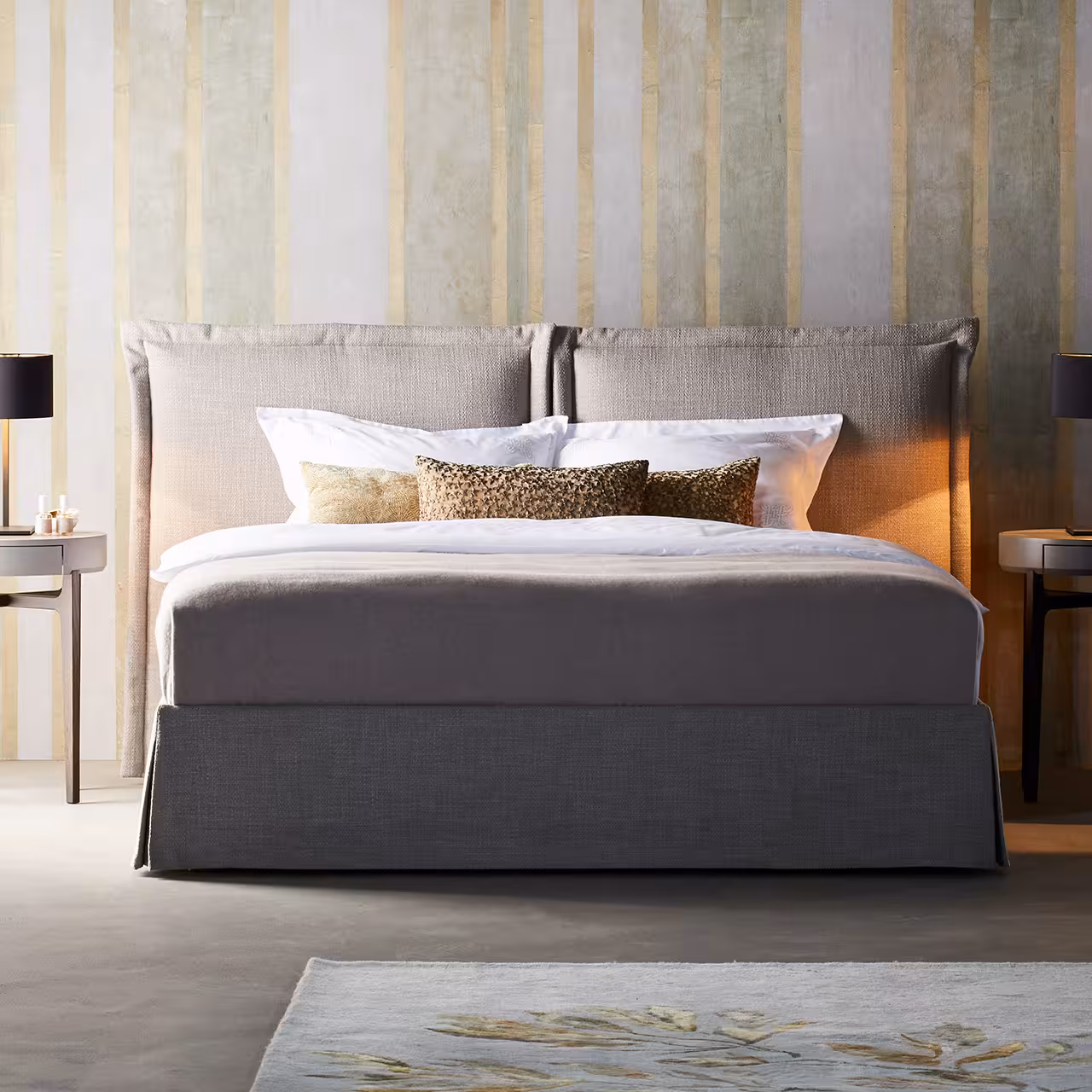 Polsterbett Origins Side grau in Schlafzimmer