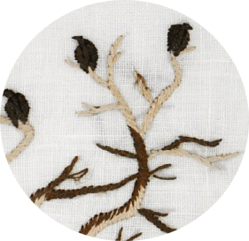 Farbmuster Tischwäsche Afrika Vögel