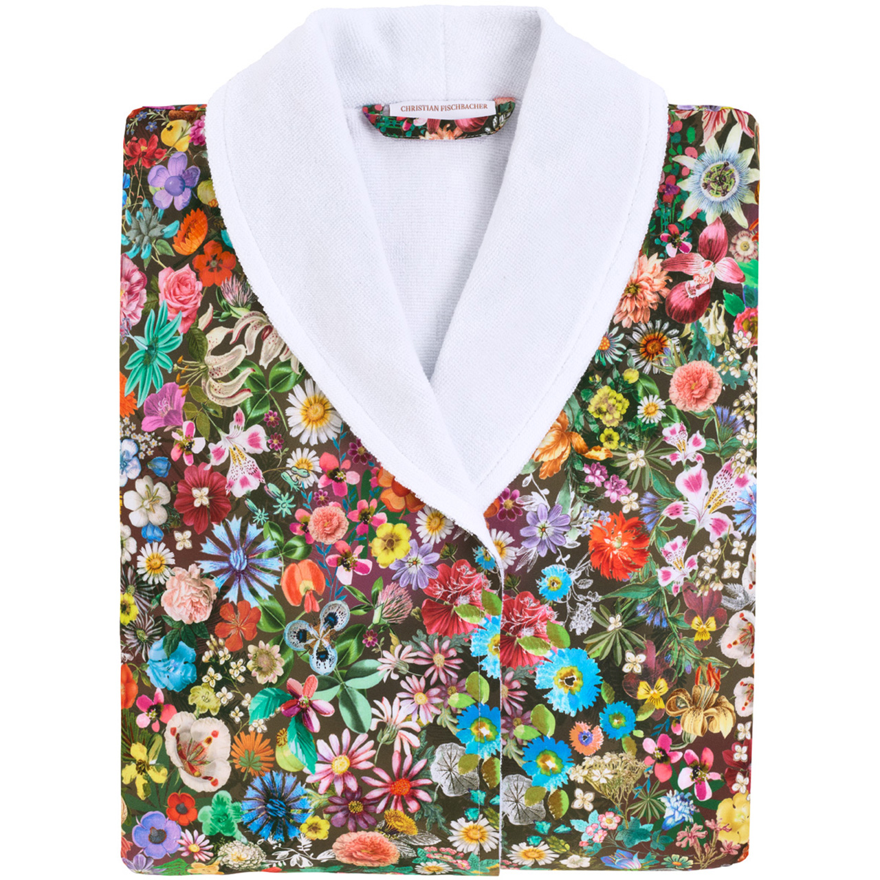 robe, kimono, floral pattern, white collar, bathrobe, 