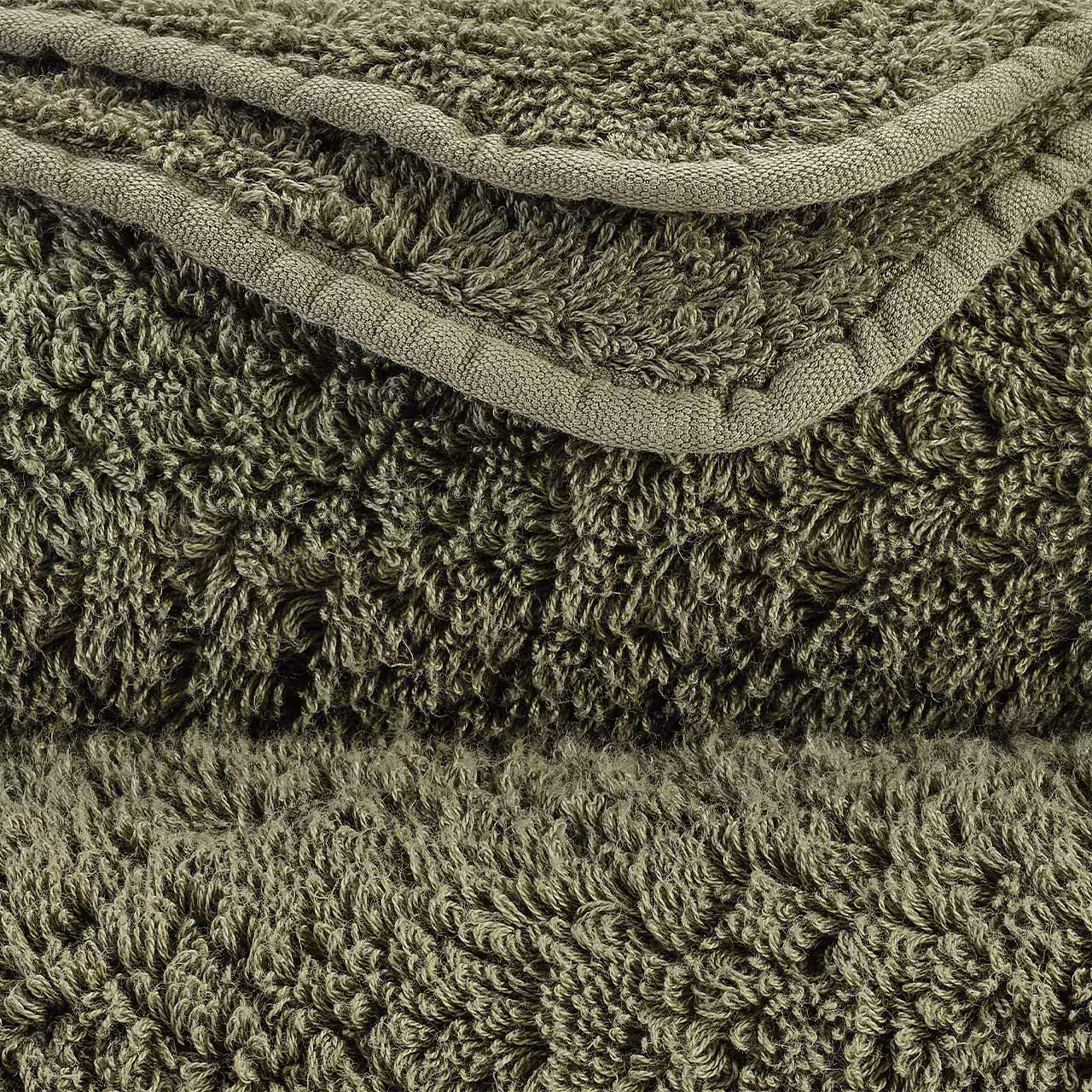 Frottierserie Super Pile khaki Detailbild Kante