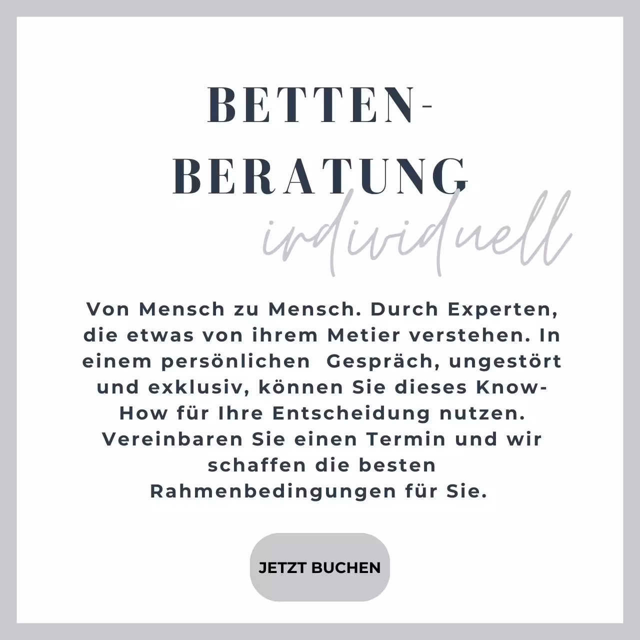 Bettenberatung Terminvereinbarung