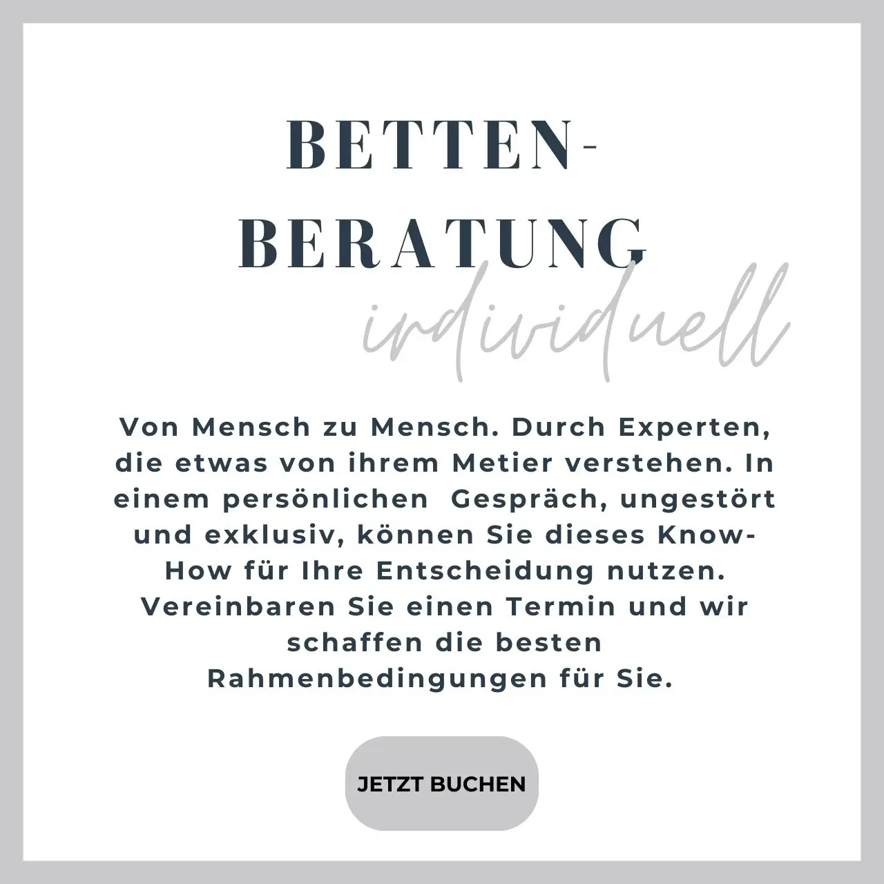 Bettenberatung Terminvereinbarung