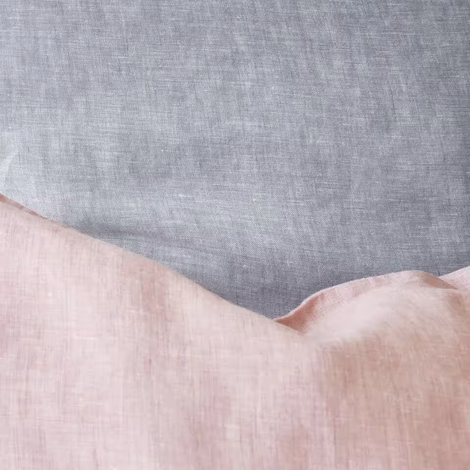 Bettwäschegarnitur Levin grau rosa Detail