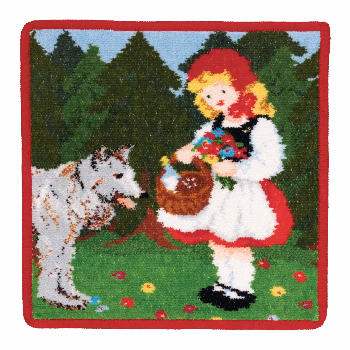 teppich, tapis, tapijt, tapijten, patch, tapisserie, chien, fille, panier, 