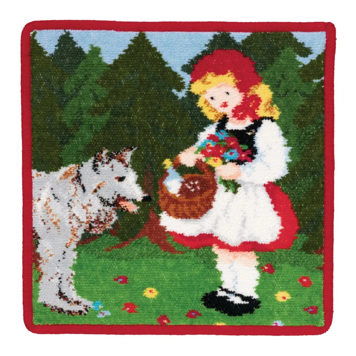 teppich, tapis, tapijt, tapijten, patch, tapisserie, chien, fille, panier, 