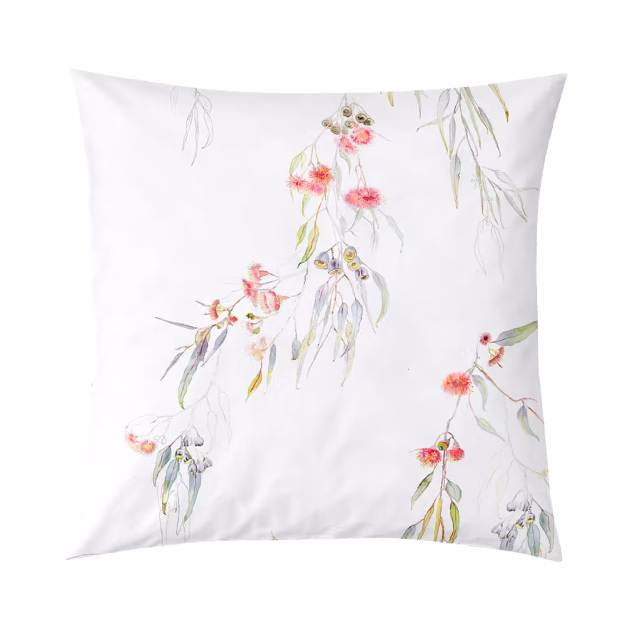 Kissen, Kissenbezug, Blumenmuster, Wasserfarbe, Dekokissen, 