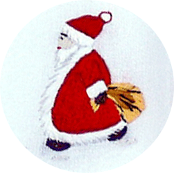 Stickerei Weihnachtsmann mit Sack