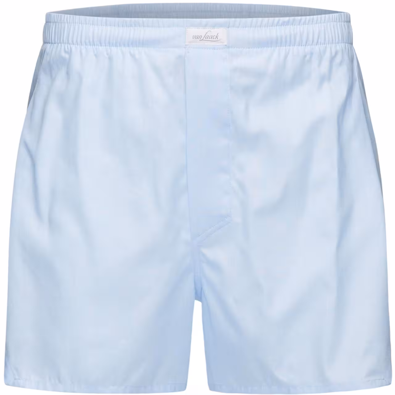 Boxershorts hellblau weiß gestreift auf weiß vorne