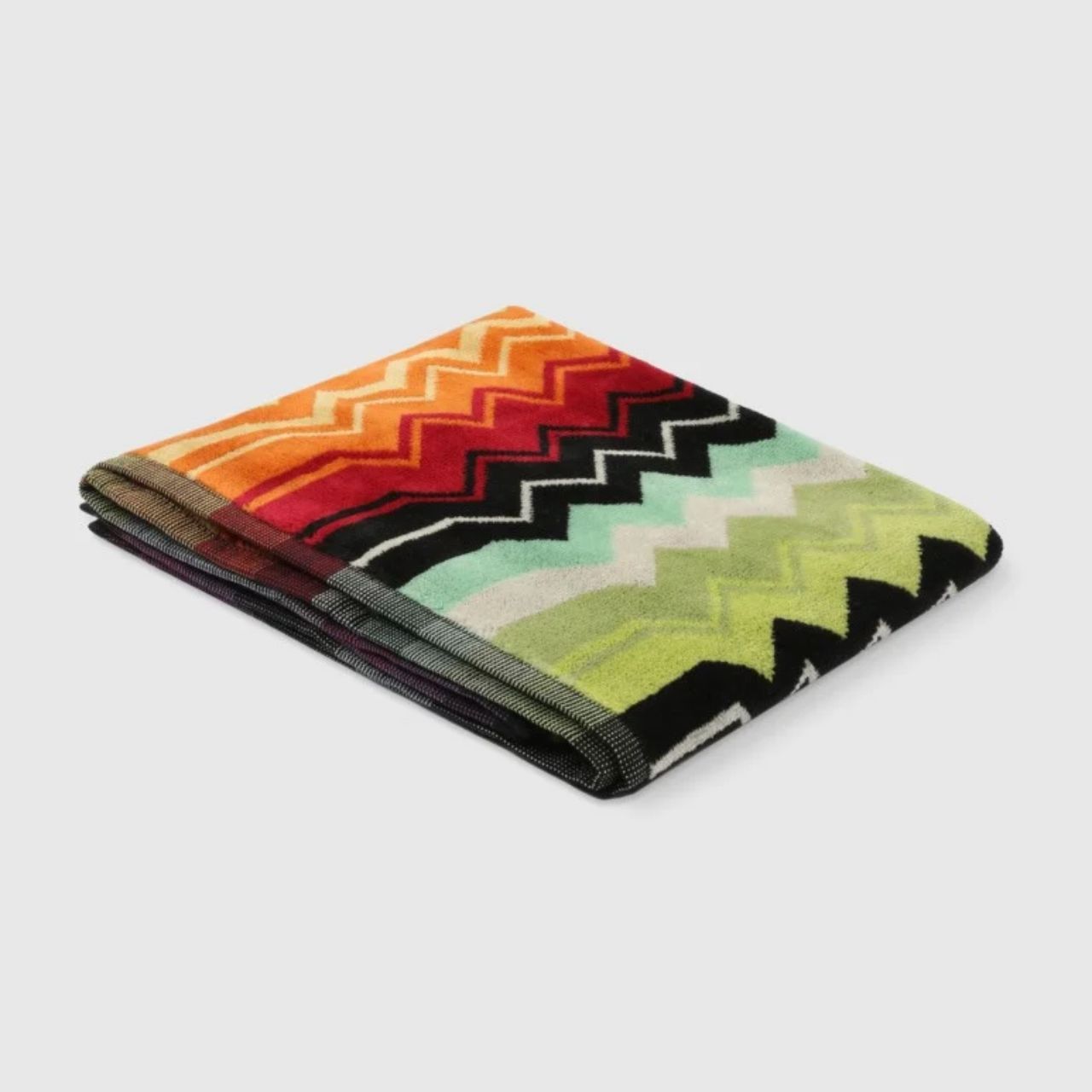 Plädierter Schal, Zigzag Muster, Mehrfarbig, Wolltuch, Schal, 