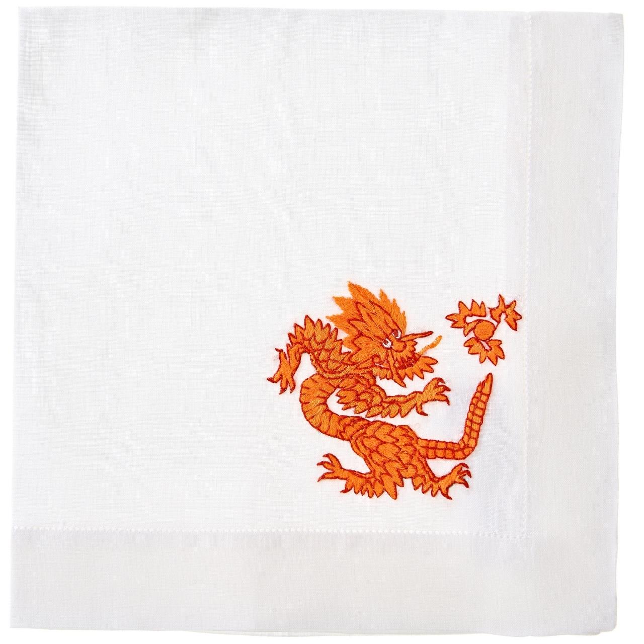 ERI TEXTILES - Leinenserviette "Drache"   