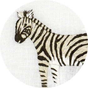 Farbmuster Tischwäsche Afrika Zebra