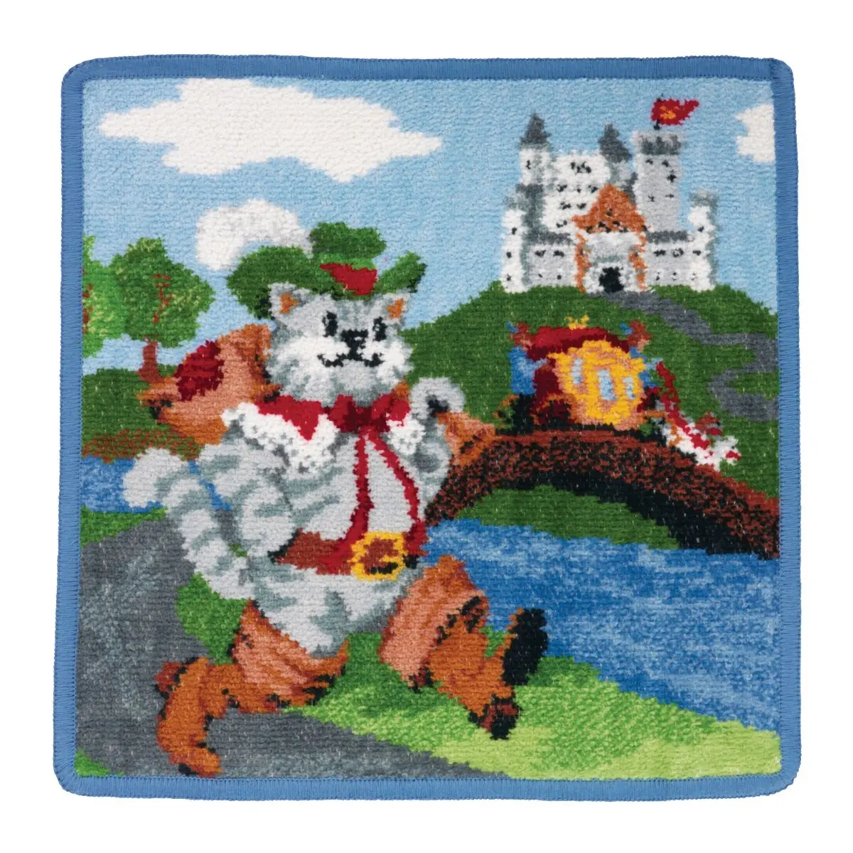  Wandteppich,  Katze,  Burg,  Fluss,  Brücke, 