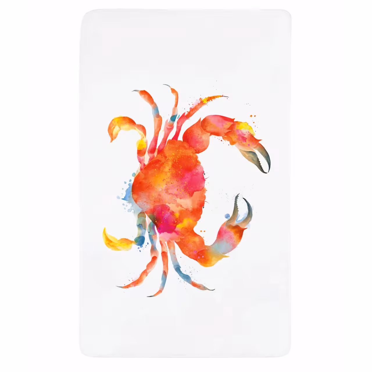 Handtuch, Aquarell Krebs, Badetuch,  Strandtuch, Bunter Krebs, 