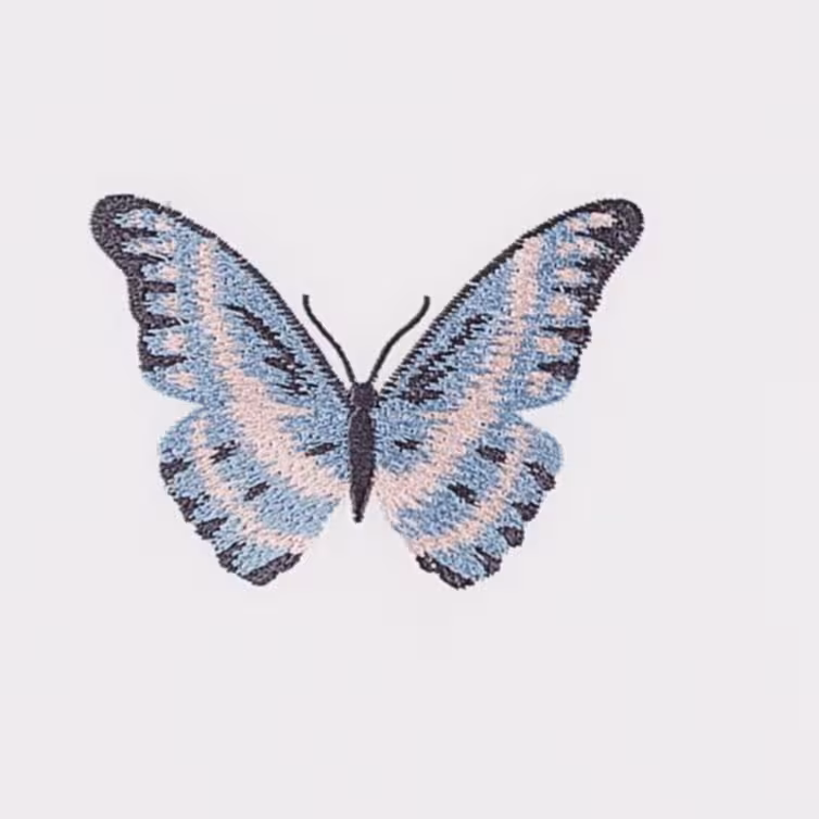Bettwäsche Butterfly weiß mit bunten Schmetterlingen Detail