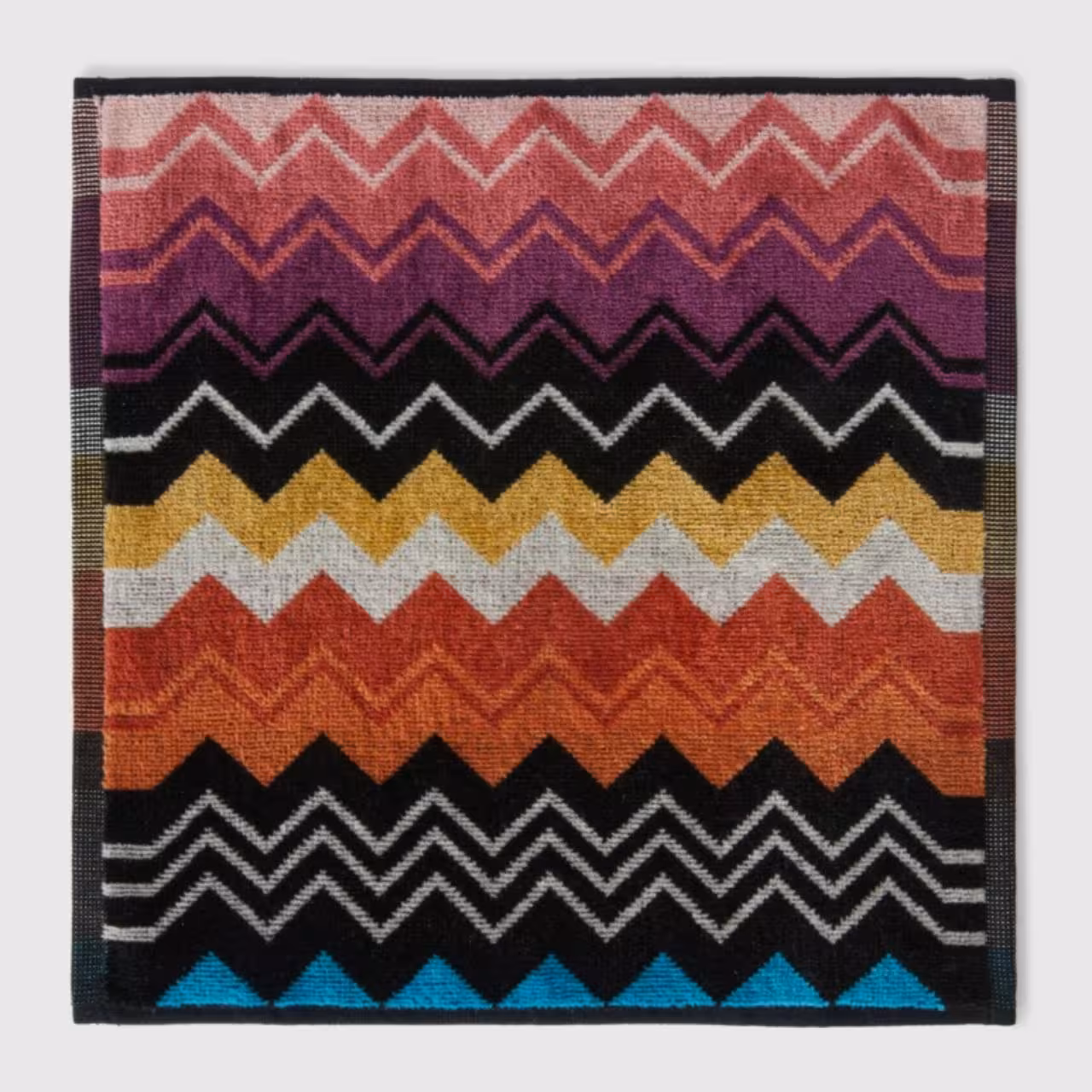 tapisserie, tapis, zigzag, multicolore, motif, 