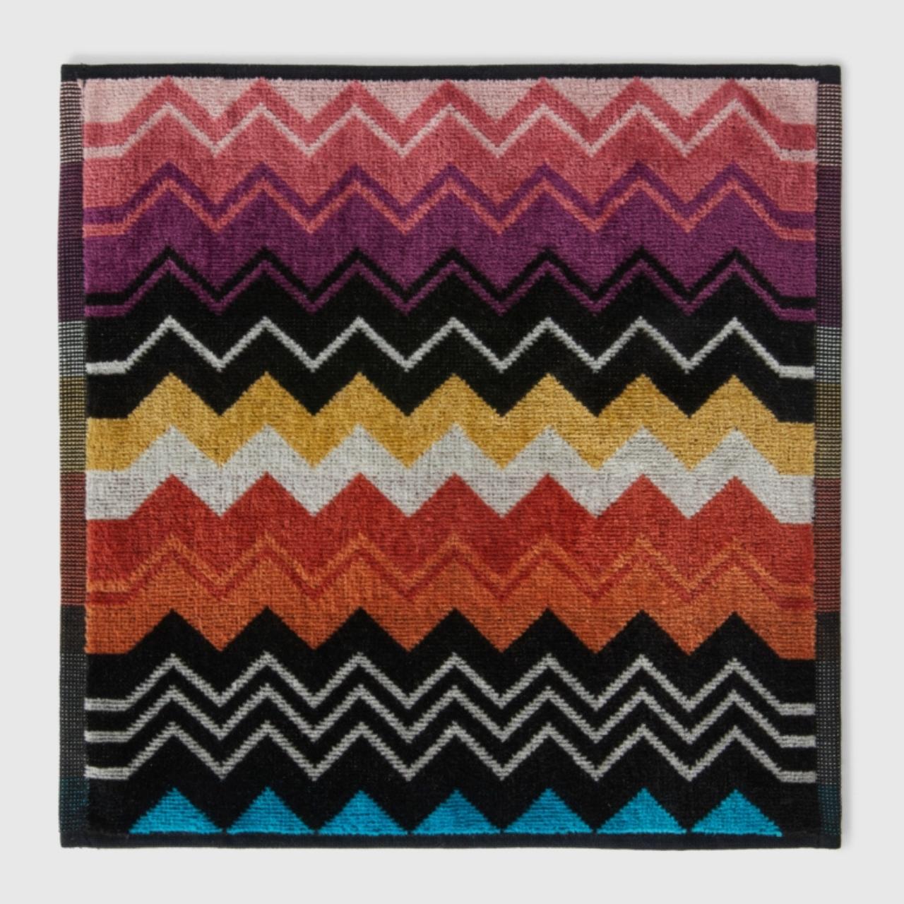 tapisserie, tapis, zigzag, multicolore, motif, 