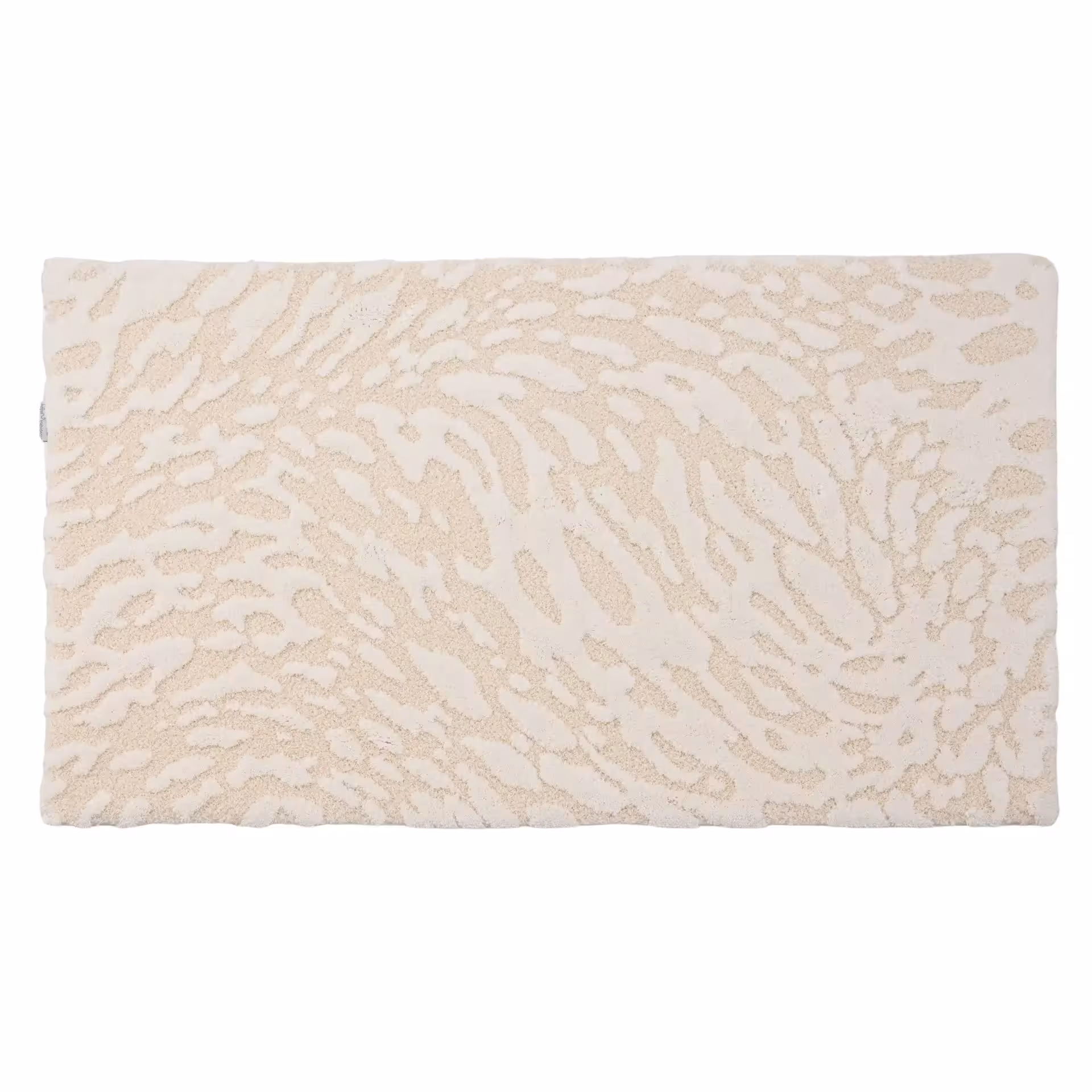 Badematte Flow beige und sand abstraktes Muster