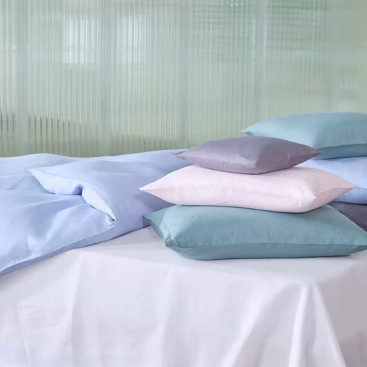 Bettwäsche Garnitur Lienzo verschiedene Farben in Schlafzimmer