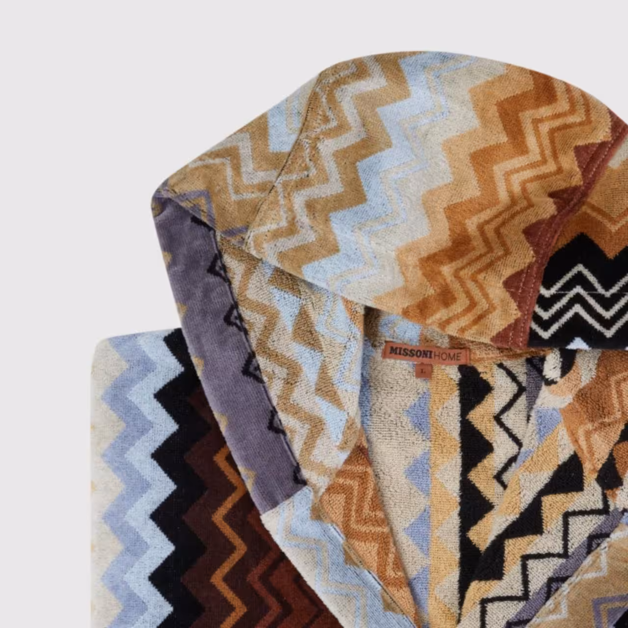baret, bedrucktes muster, zigzag, tuch, decke, 