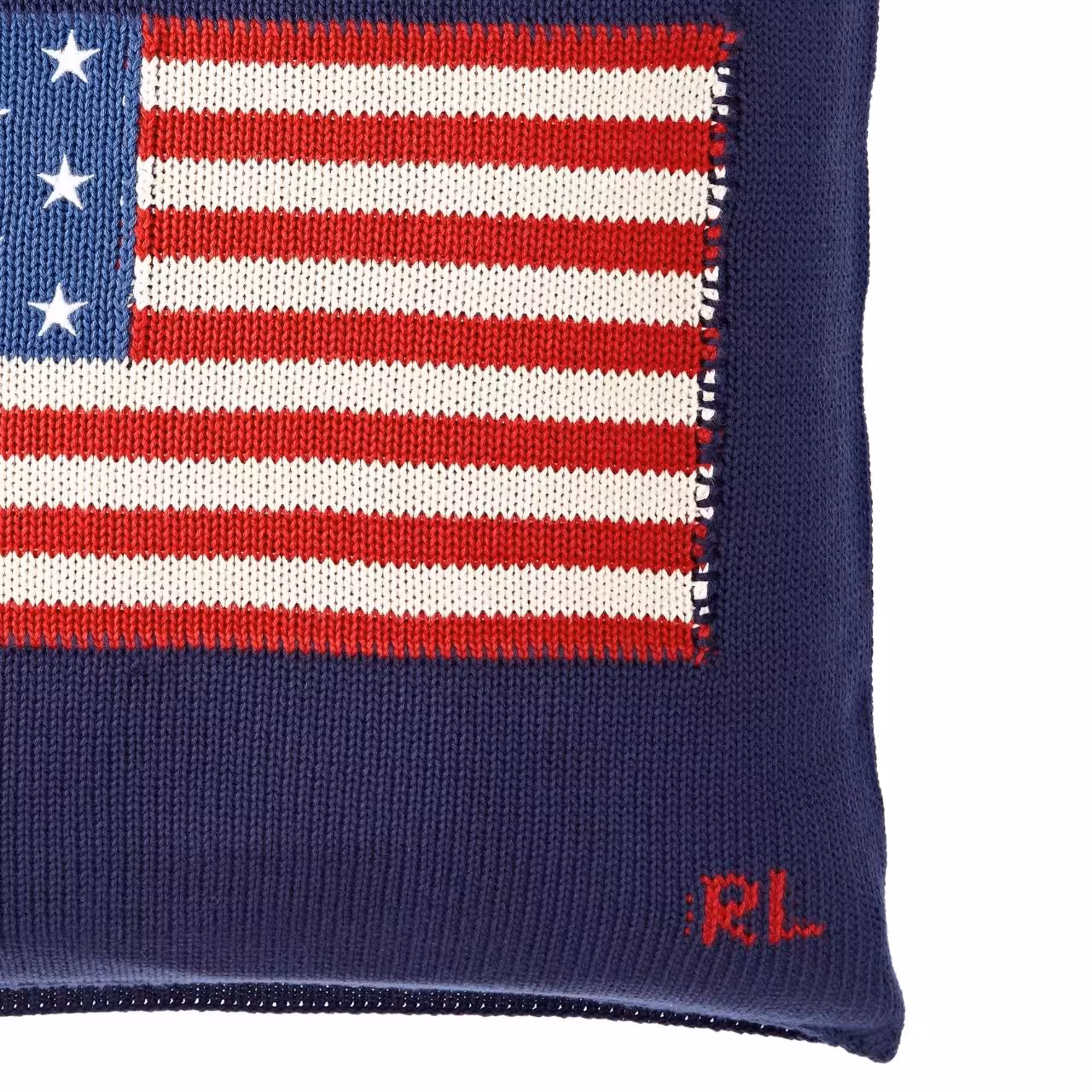 Dekokissen Flag dunkelblau mit US Flagge Detail
