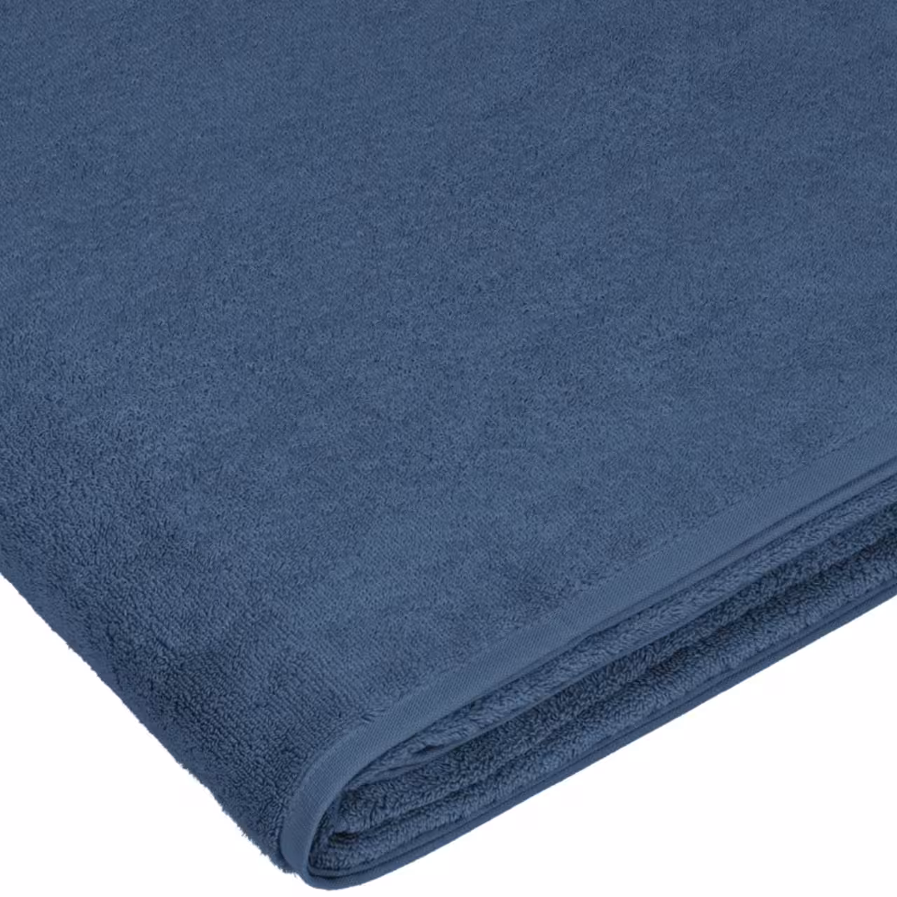 Handtuch, Frottee, Blau, Unifarben, Baumwolle, 