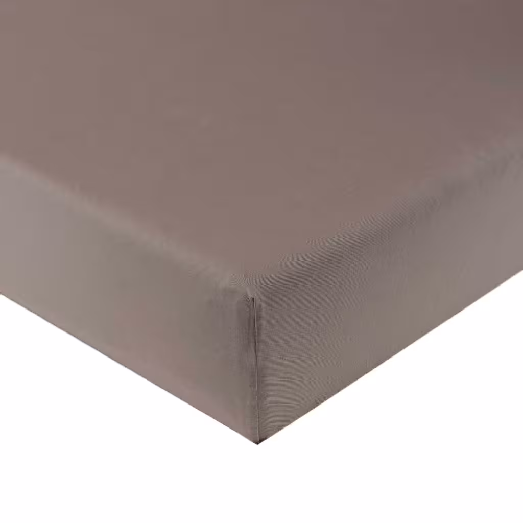 Spannbetttuch Ecke Detailbild braun