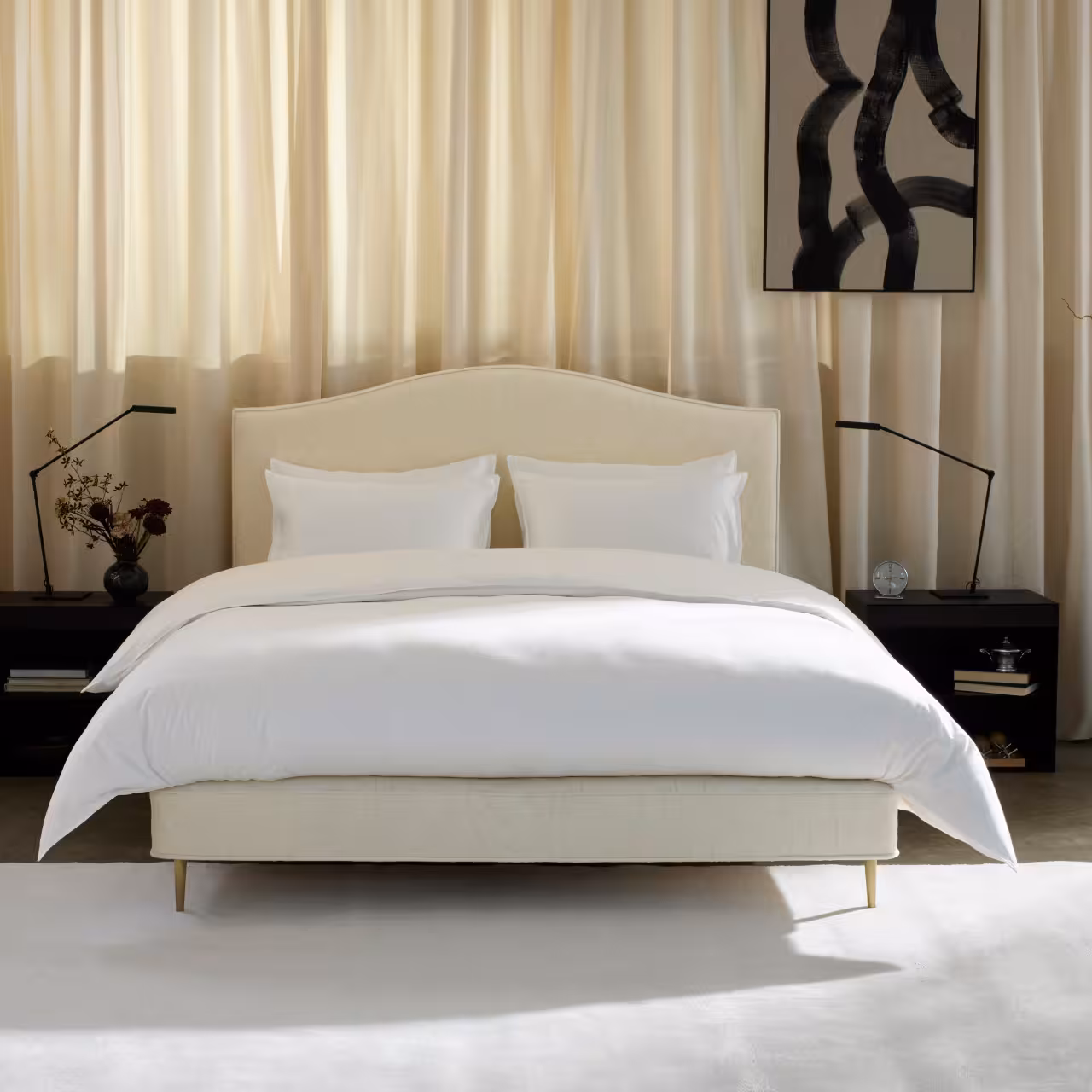 Bettwäsche, Bettbezug, Weiß, Einfarbig, Schlafzimmer, 