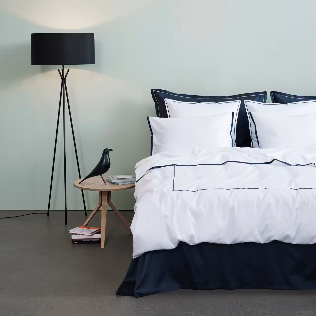 Bettwäsche Evans schwarz weiß in Schlafzimmer 