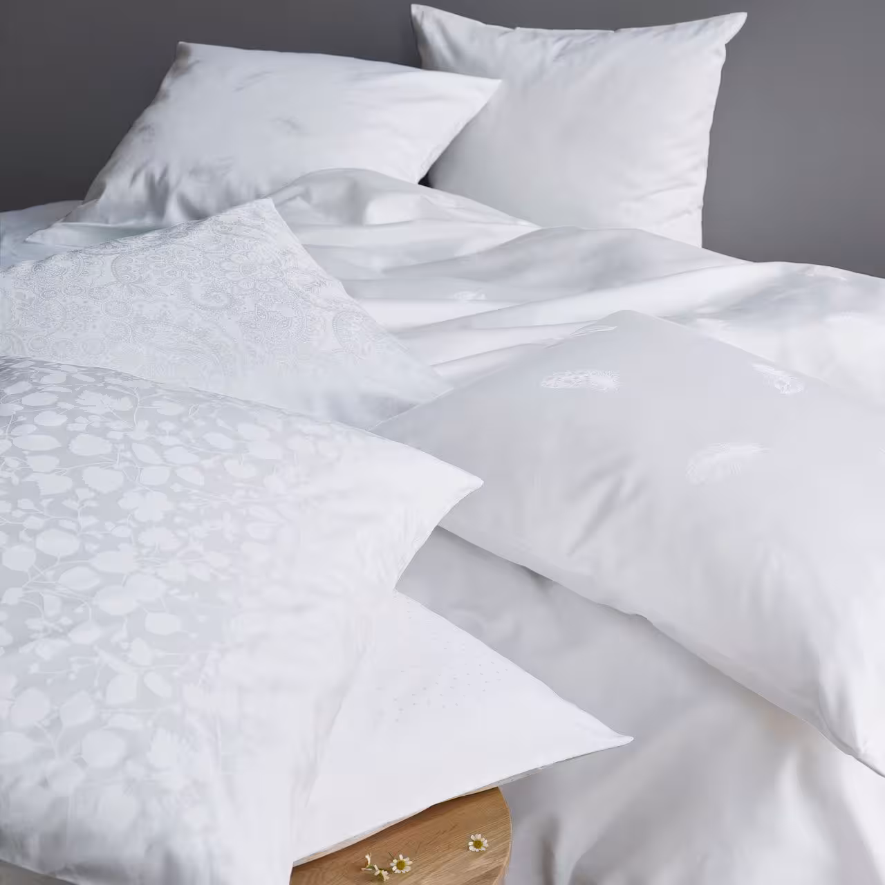 Bettwäschegarnitur Paisley  weiß in Schlafzimmer