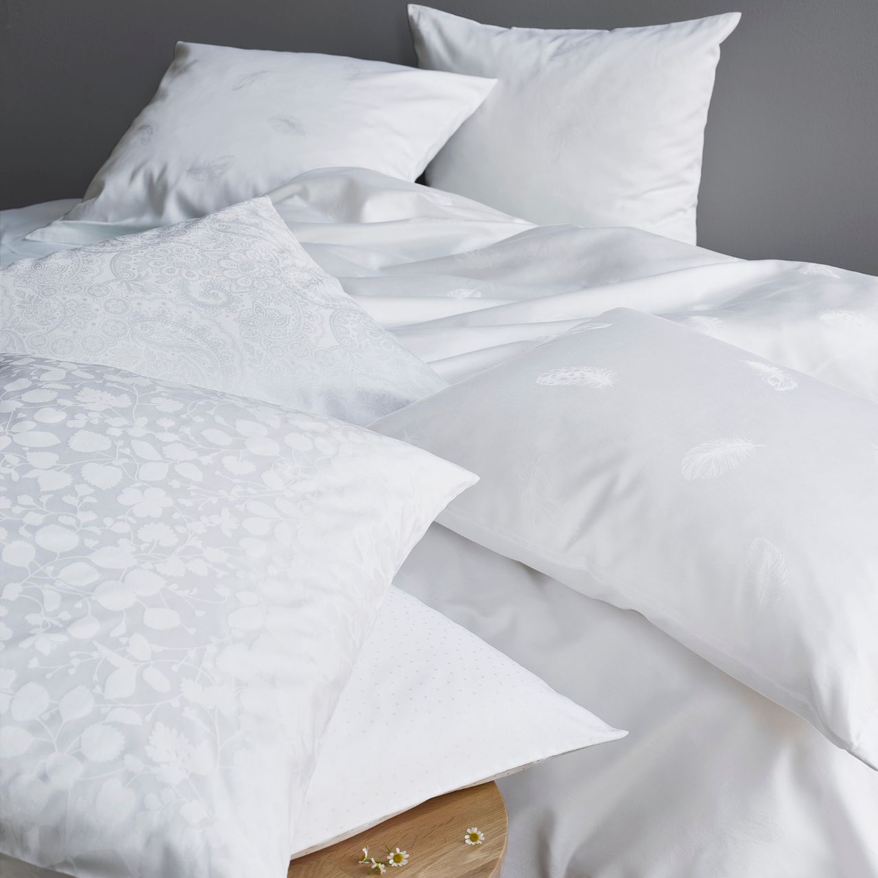 Bettwäschegarnitur Paisley  weiß in Schlafzimmer