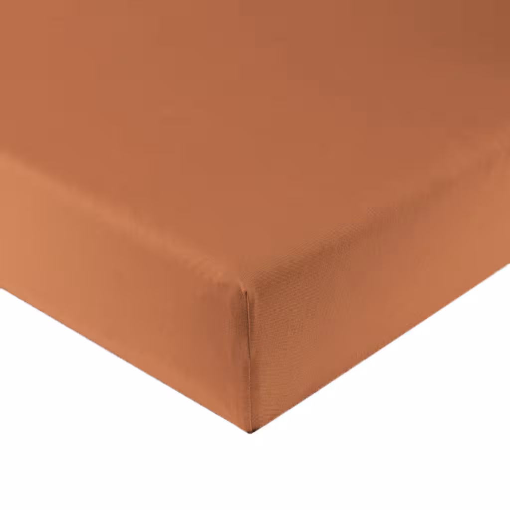 Spannbetttuch Ecke Detailbild mandarinorange