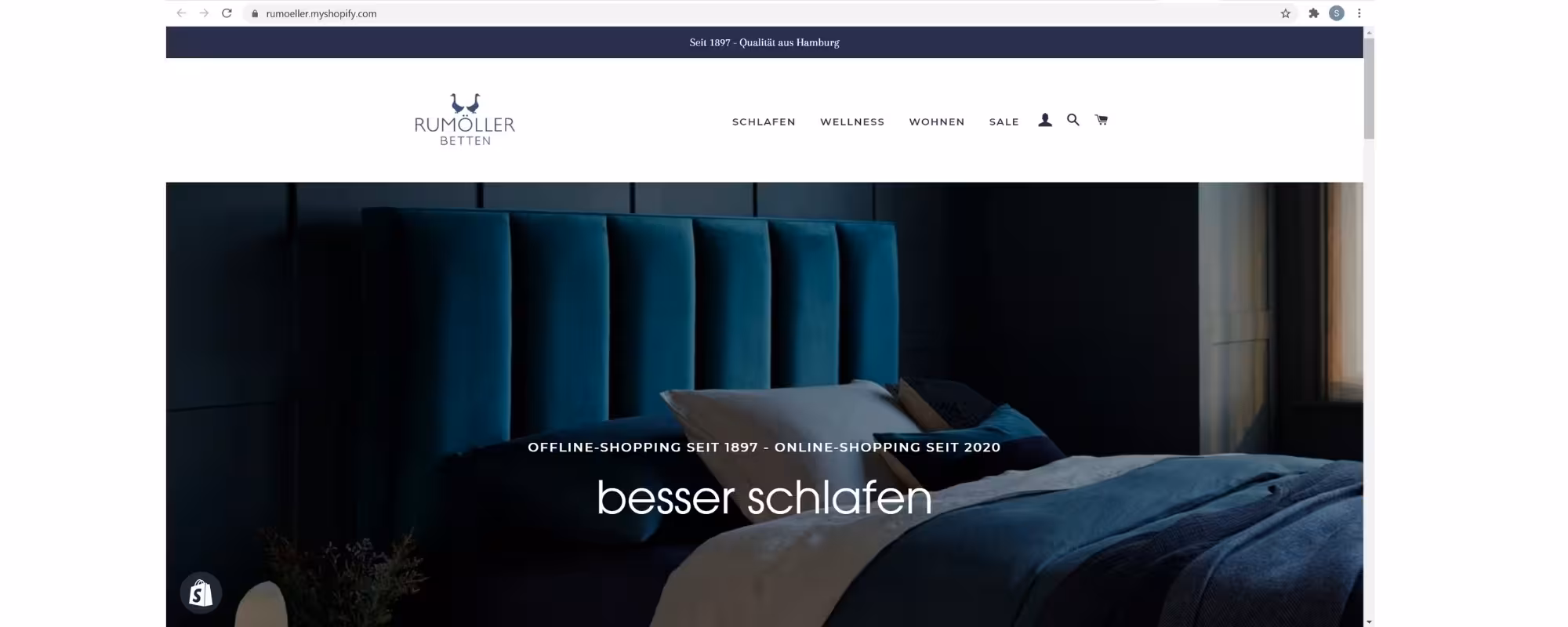 Screenshot Rumoeller Webseite 2020