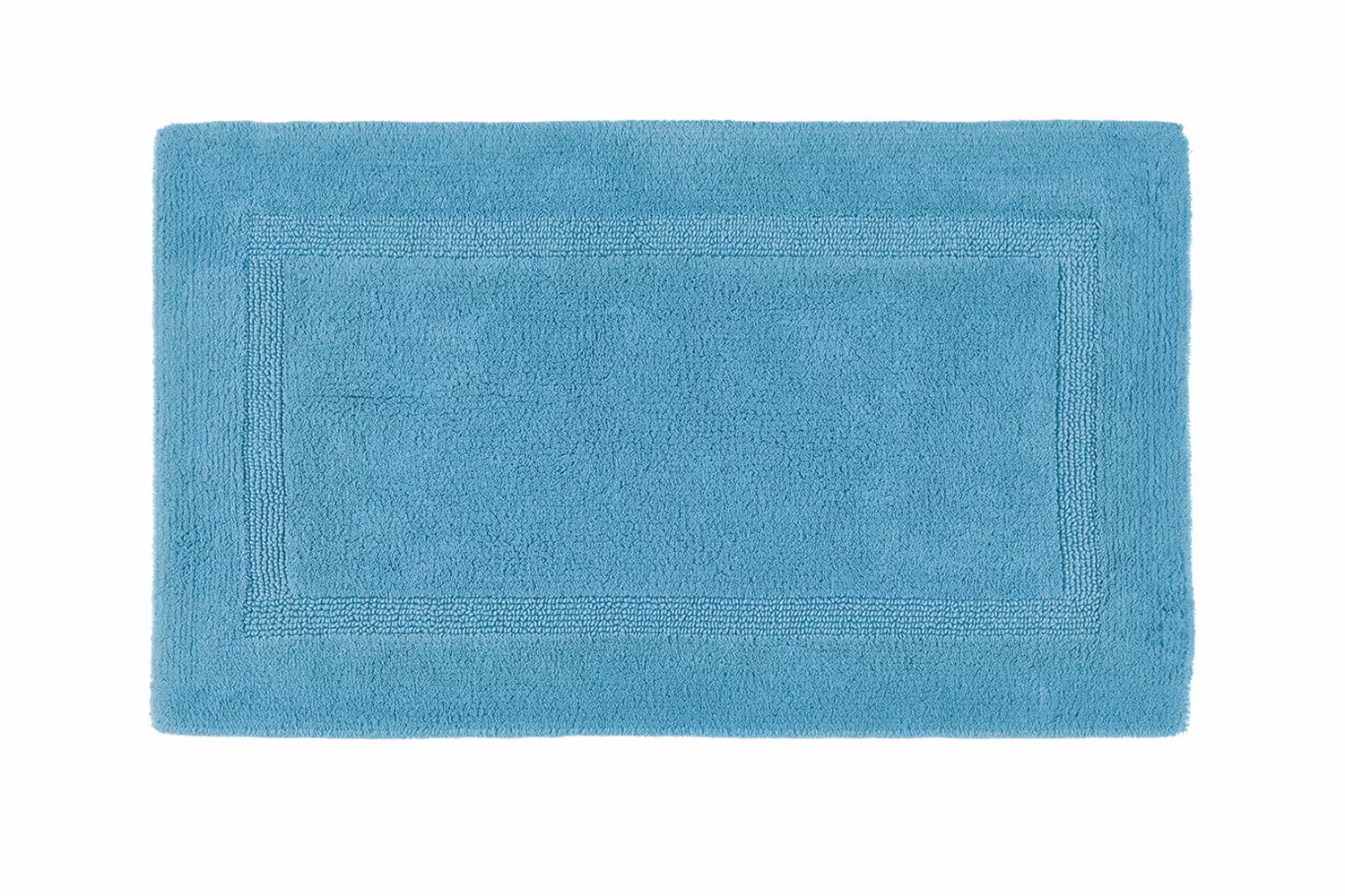 Badematte Reversible rechteckig aqua auf weiß Draufsicht