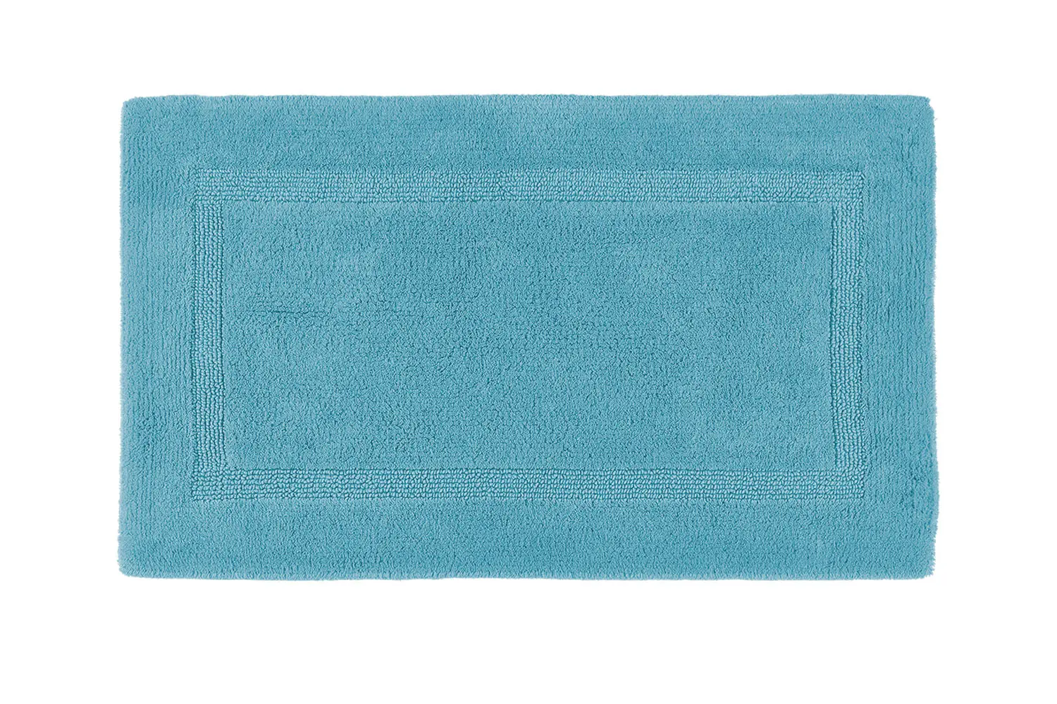 Badematte Reversible rechteckig aqua auf weiß Draufsicht