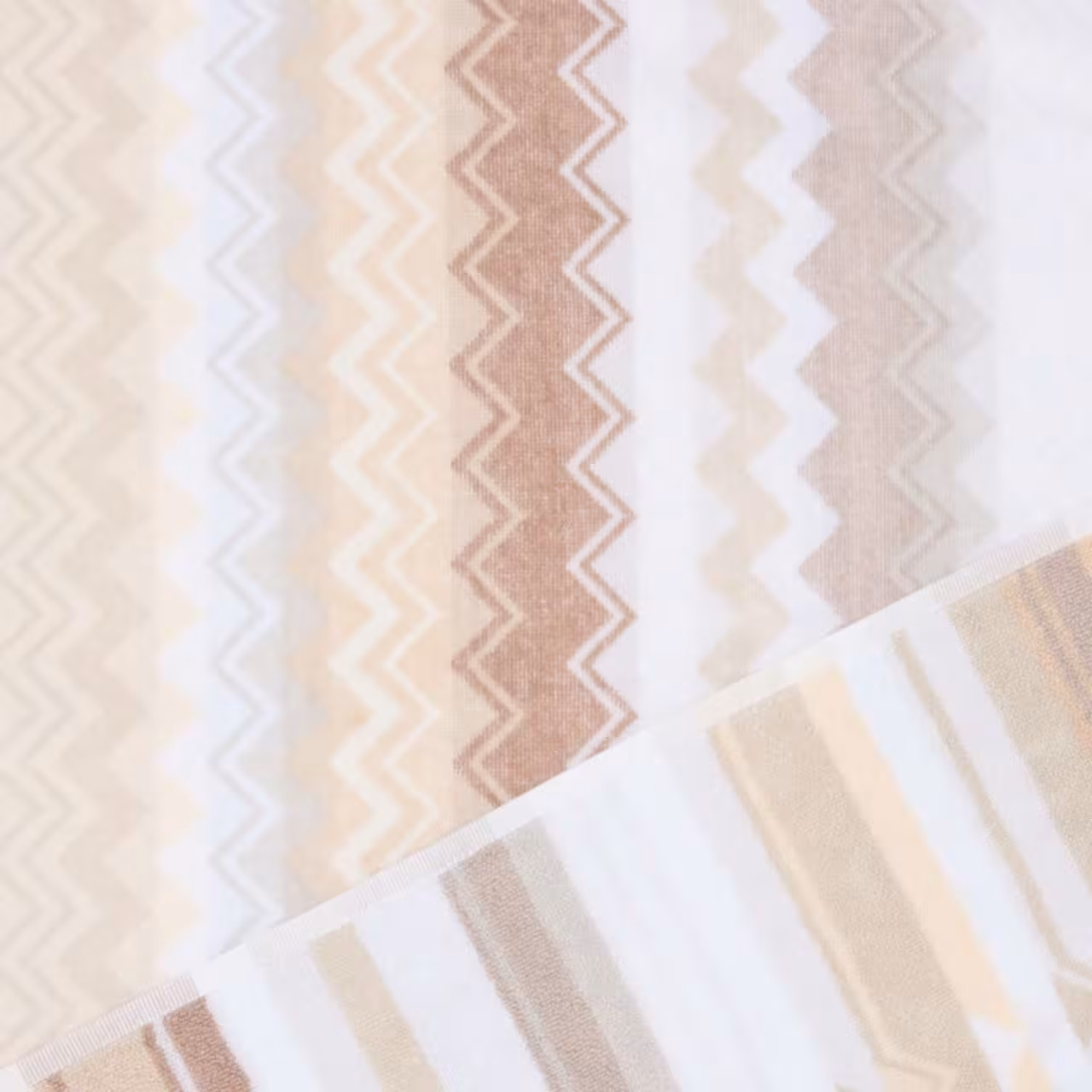Stoff, Streifen, Beige, Kissenbezug, Zickzack-Muster, 