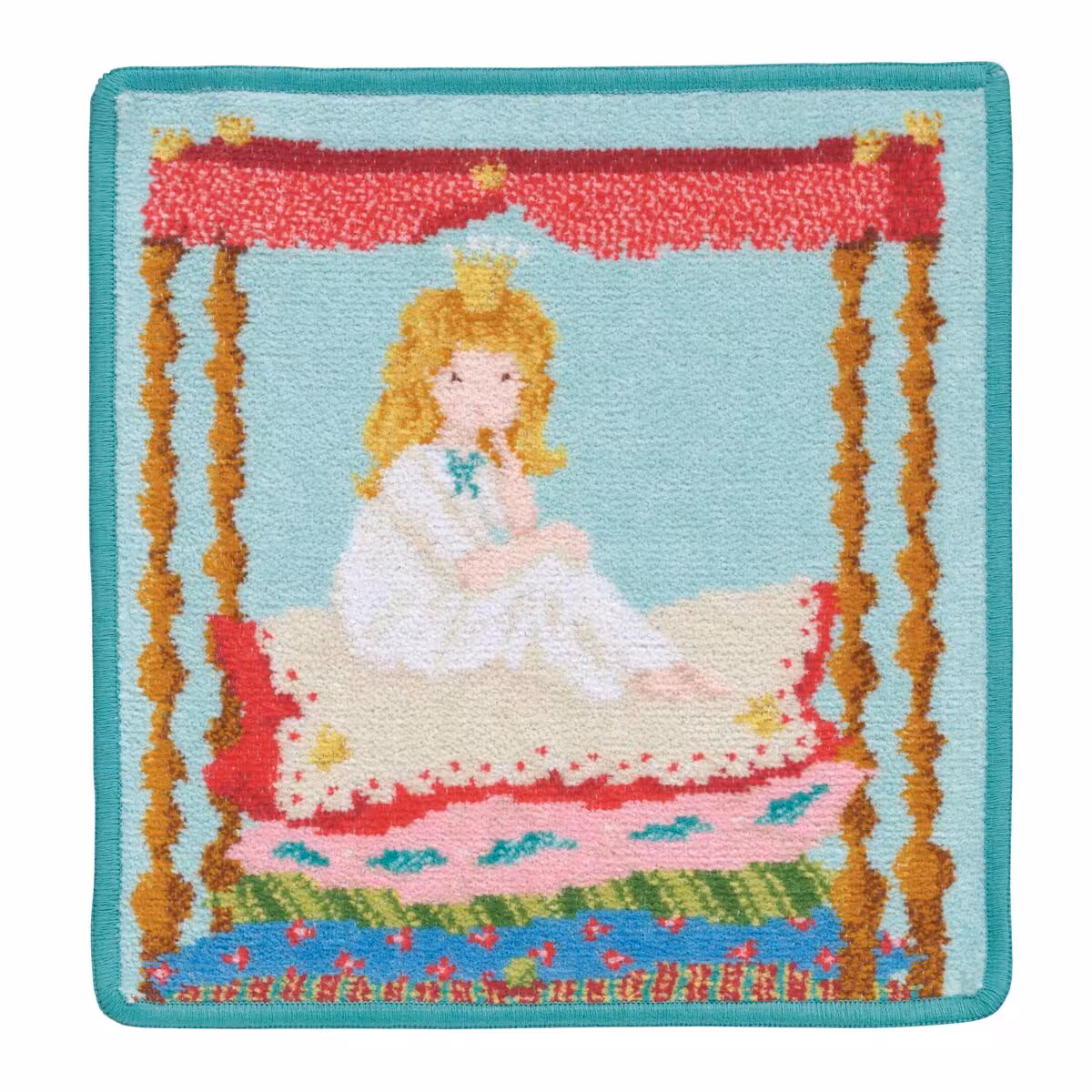 tapis, tapisserie, motif princesse, décor enfantin, peluche style, 