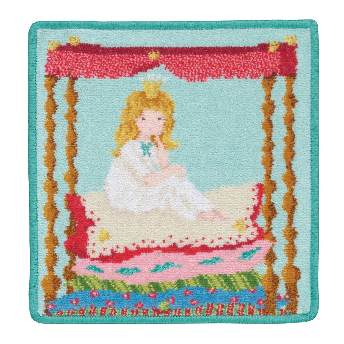 tapis, tapisserie, motif princesse, décor enfantin, peluche style, 