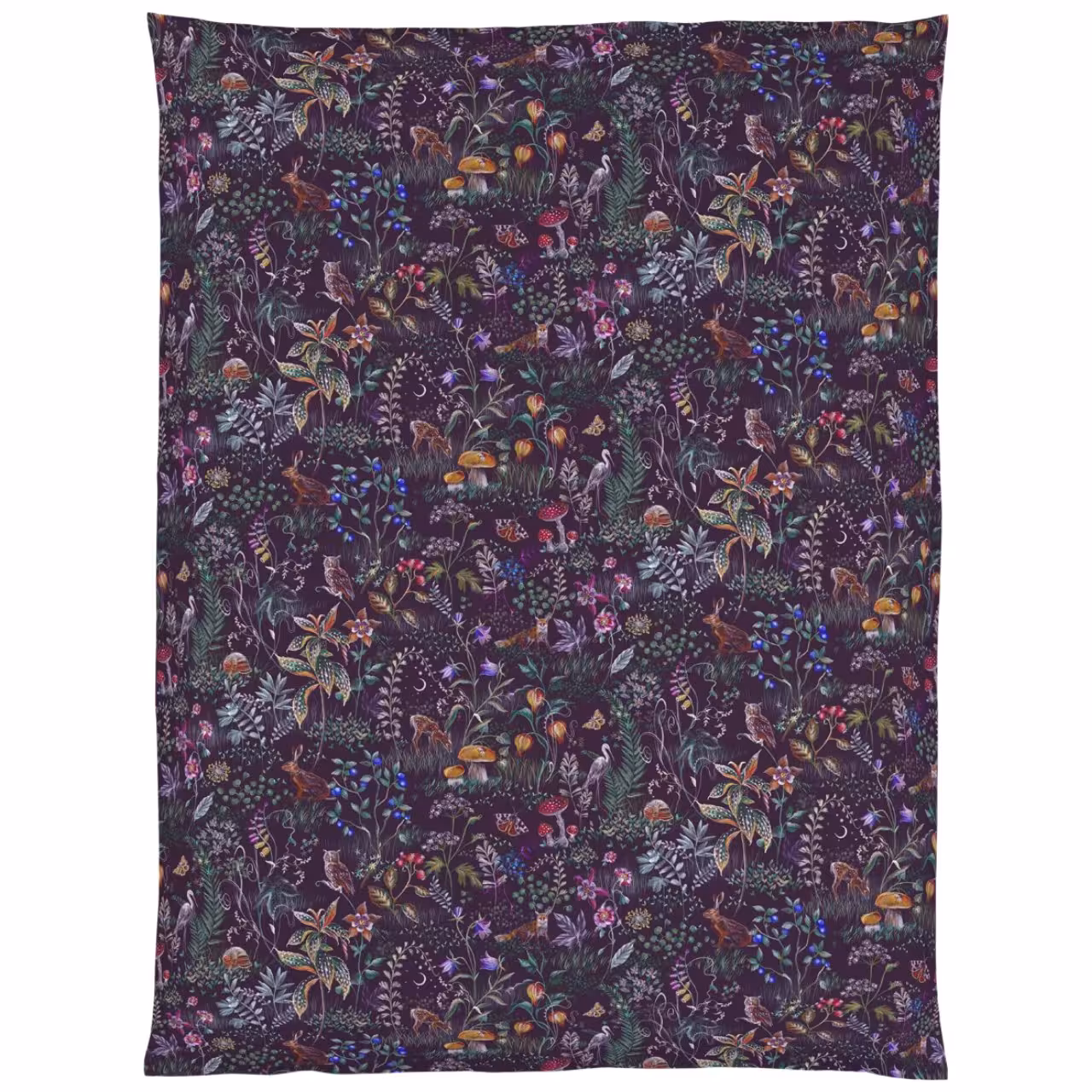 Deckenbezug Magic Forest bunt mit Blumenmuster Draufsicht