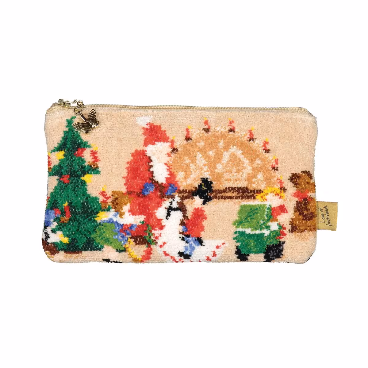 Pouch, Tasche, Tapestry, Winterdorf, Patchwork, 