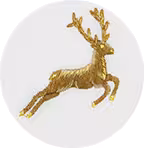 Stickerei Hirsch in gold