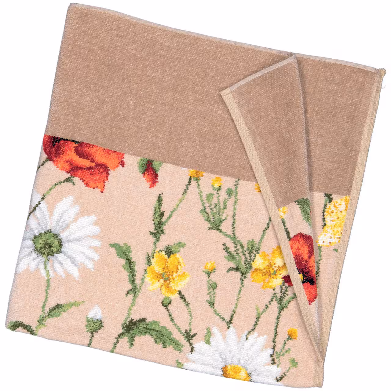 Chenilleserie Daisy Field beige gefaltet