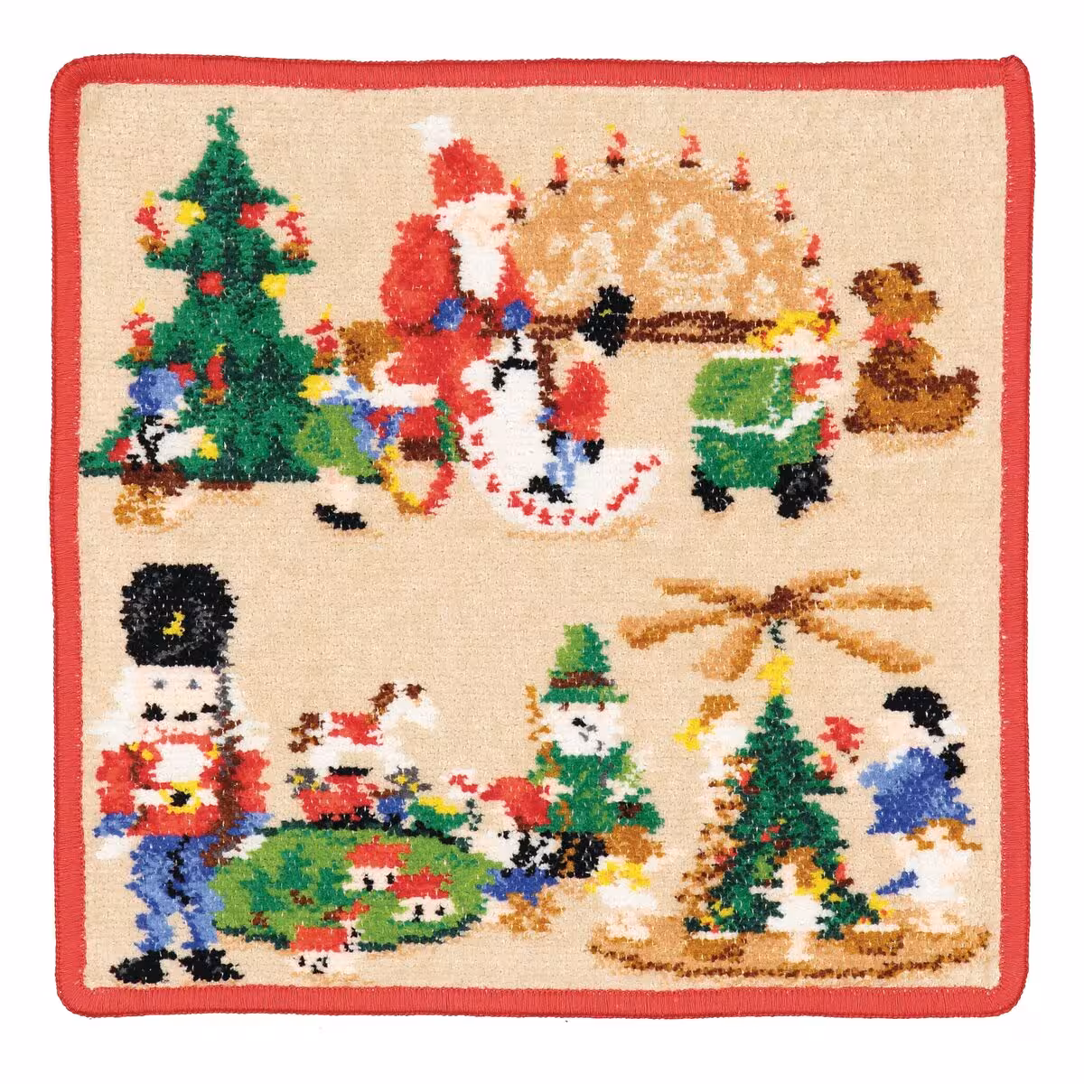 Teppich, Weihnachten, Nadelbaum, Schneemänner, Deko, 