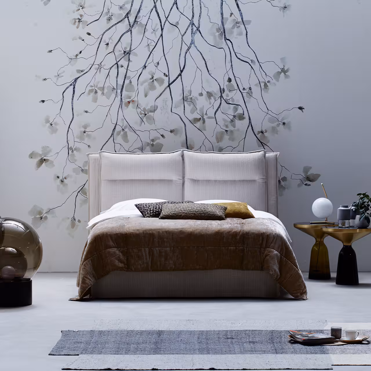 Bett Complete Fold beige in Schlafzimmer