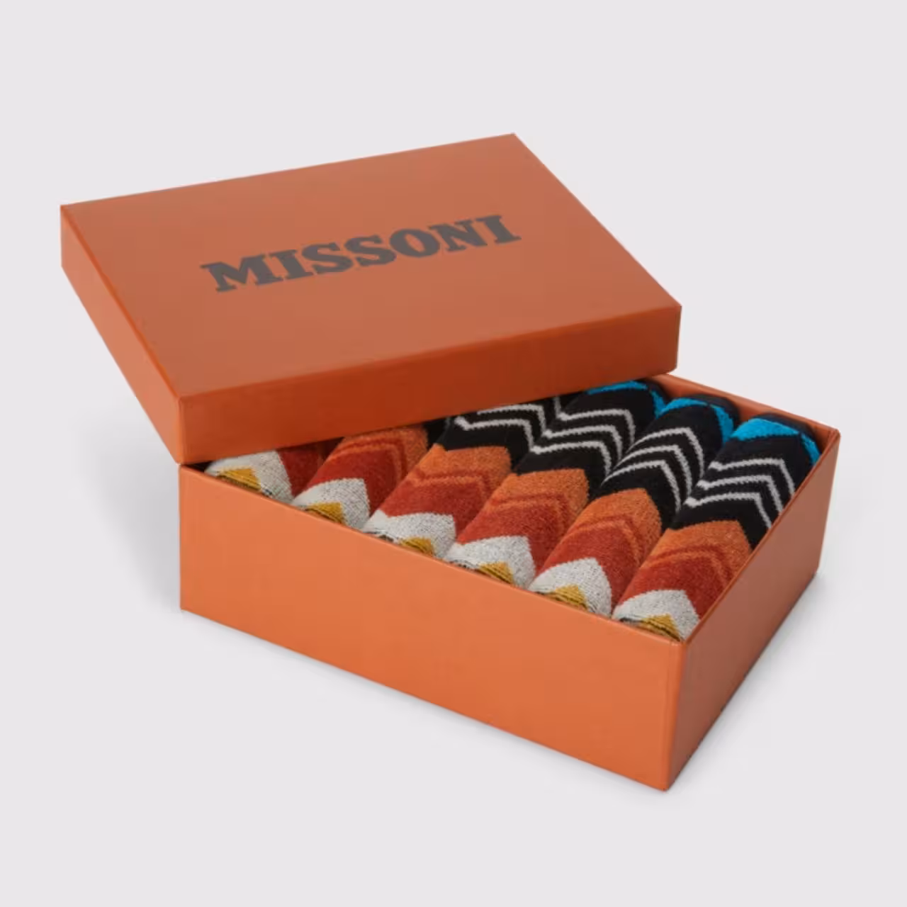 Socken, Strickwaren, Muster, Mehrfarbig, Box, 