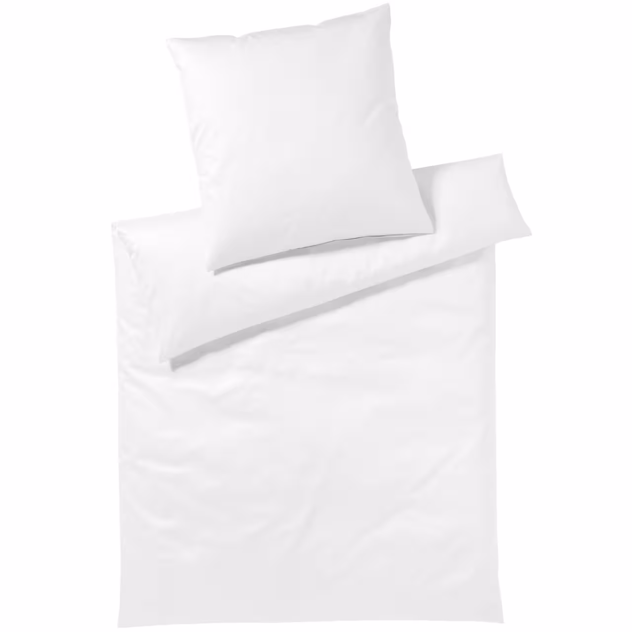 Bettwäsche Garnitur Solid Jersey weiß Draufsicht